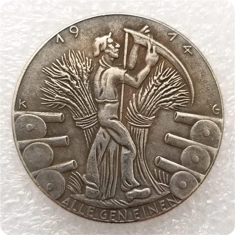 Антички занаети 1937 година Сребрен долар монета Вандерер монета 2728
