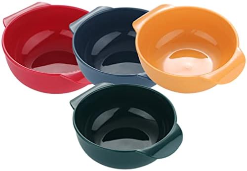 Cabilock Ramen Bowl Set 4pcs пластични чинии за житни култури, кои можат да се користат подготовки за подготовки за садови со двојни уши
