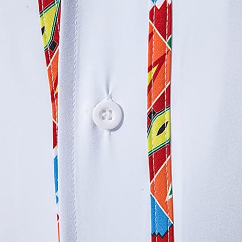 Венкомг1 кошули со кратки ракави за мажи за мажи пролетни летни кошули лабави кошули африкански принт -обичен џемпер на отворено L0324