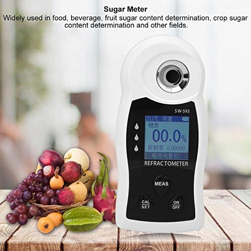 Refractormeter, електронски инструменти Тестер за шеќер лесен за употреба на чувствителен одговор со 1 x шеќер метар за храна