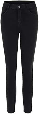 Fleини на Флеј, женски ситни зимски директни нозе со висока половината тенок слаби термички кадифени руно наредени дебели панталони