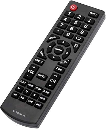 NS-RC4NA-14 Remote Control Replaced for Insignia TV NS-46D400NA14 NS-50D400NA14 NS-39L400NA14 NS-39D40SNA14 NS-32D201NA14 NS-46D40SNA14