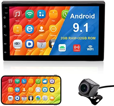 Двоен Дин Автомобил Стерео, Андроид Автомобил Радио, 7 Инчен 2.5 D HD Екран На Допир Во Цртичка НАВИГАЦИЈА GPS Со Bluetooth WiFi FM Радио Огледало