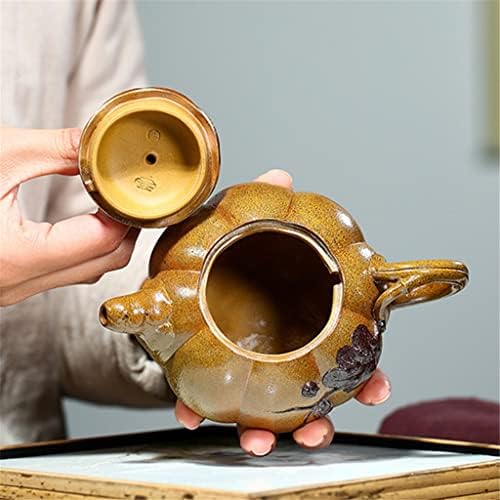 Ccbuy Тиква во форма на чај ретро керамички чајник кунг фу чај чај чај сет дневна соба декорација чајник за чад