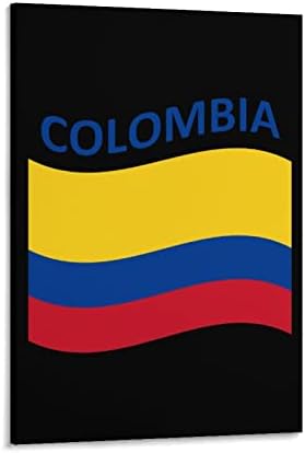 Знаме на колумбија печатена сликарска wallидна уметност вертикално виси уметнички дела модерна слика за декорација на домови во спална соба