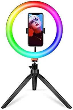 BHVXW 10 Инчен RGB Прстен Светло Со Далечински LED Фотографски Прстен Светлина Selfie Статив Со Штанд