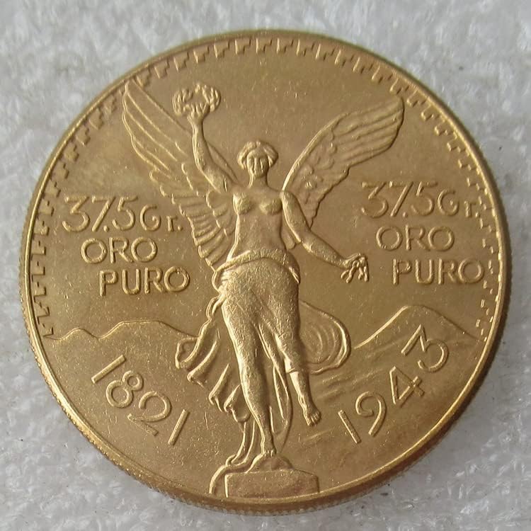 Мексиканска 50 пезос година странска копија злато позлатена комеморативна монета