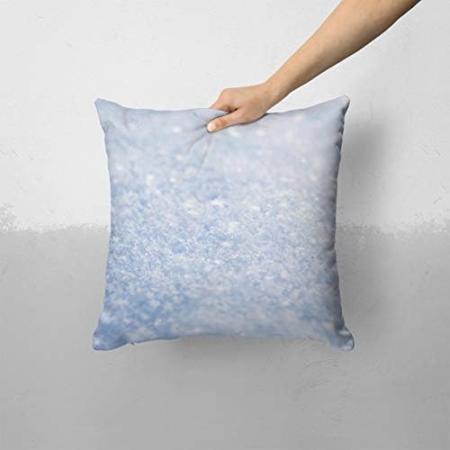 Iirov Sparkly Snow Texture - Прилагодено декоративен домашен украс Внатрешен или отворен капакот за фрлање перници за софа, кревет