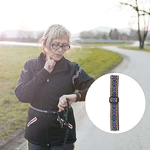 Abaodam прилагодлива најлон -лента за часовници, еластична замена за дишење спортски часовник, шарен цветен рачен рачен зглоб,