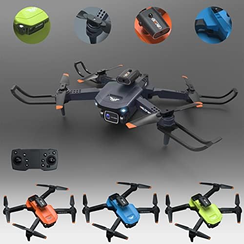 HD Dual Camera Drone, WiFi далечински управувач со преклопен мини дрон за деца и возрасни, RC Quadcopter Helicopter Toys подароци, паметно