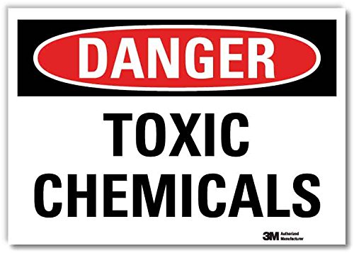 SmartSign „Опасност - токсични хемикалии“ знак | 7 x 10 пластика