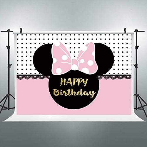 Позадина На Глувчето ријидекор 7wx5h Стапки Розови Црни Точки Украси За Роденденски Забави За Девојки Фотографија Прослава