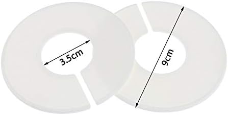 Пејте F Ltd 40PCS Цврста пластична облека околу решетката за празно големина на закачалки со бели прстен со пенкало за обележување