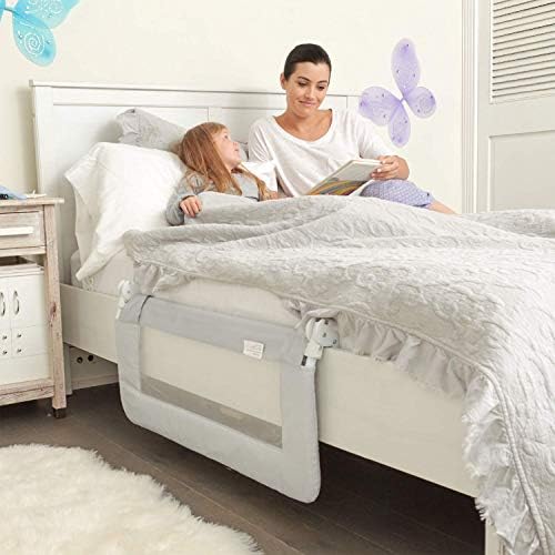 Comfybumpy Toddler кревет Railелезнички стража за деца близнаци, двојно, душек со кралица со целосна големина и кралски душек -