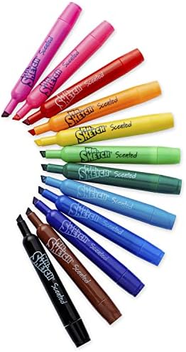 Г -дин Скица миризливи галки за извртување на гел, разновиден, 12 пакет и обележан маркер, 22 избрани миризливи маркери