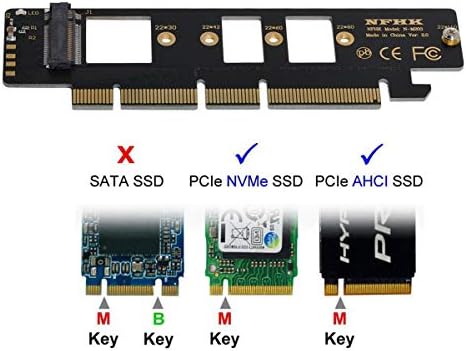 Xiwai ngff m.2 m-key nvme ahci ssd to pci-e 3.0 16x 4x адаптер за 110mm 80mm SSD