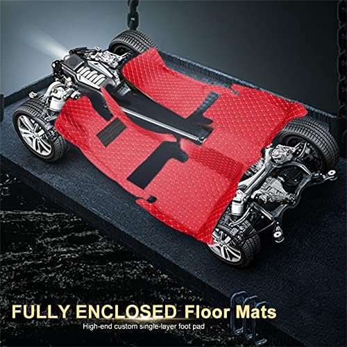 Maite Car Floor Mats For BMW 5 серија 2014-2017 Целосно опкружено сите временски теписи за временски услови луксузна кожа водоотпорна заштита подлога за нозе, полни со црно