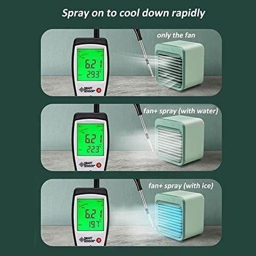 Мини преносен климатик овлажнител со вода со резервоарот за вода ладилник USB 3 брзина за ладење вентилатор за климатизација
