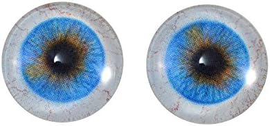 14 мм пар сини човечки стаклени очи, за правење накит, кукли, скулптури, повеќе