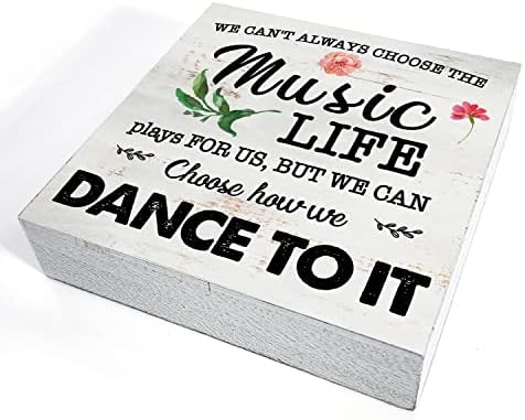 Не можеме секогаш да го избереме музичкиот живот дрво знак дома декор рустикален инспиративен цитат дрвена кутија знак блок -плакета
