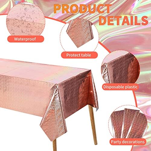 6 пакувања Иридисценција Пластични чаршафи за сјајно розово злато за еднократна употреба ласерска маса за ласерски табели Спаркл холографска
