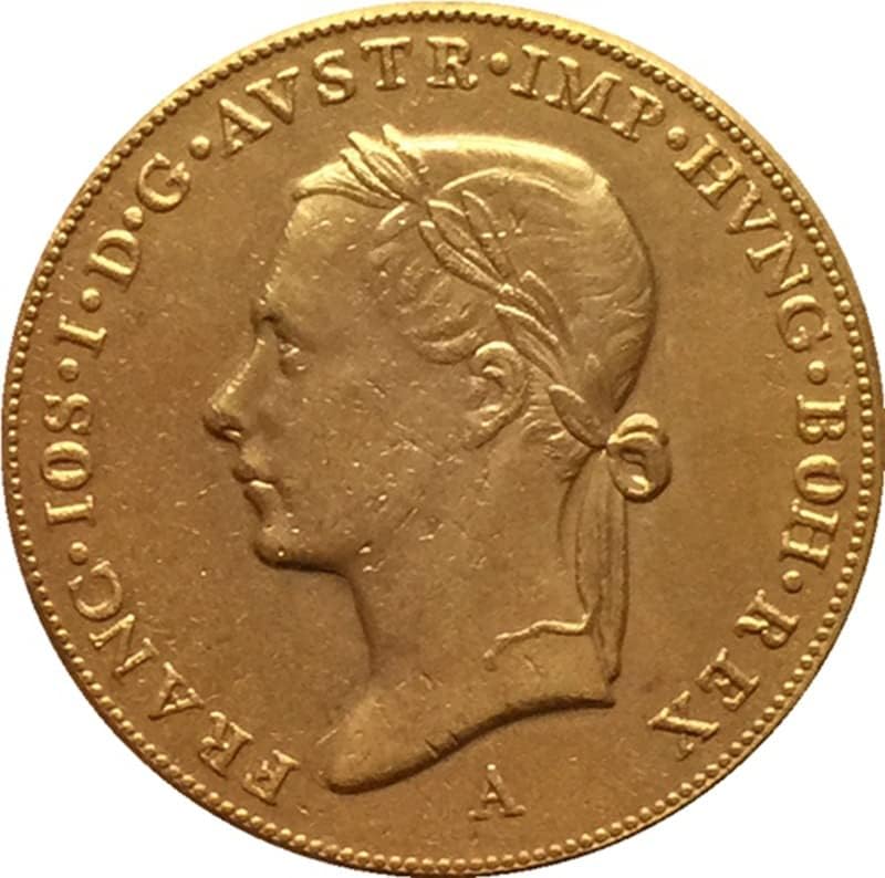 1848 Австриски Монети Бакар Позлатени Антички Монети Монети Занаети Колекција Може Да Удар