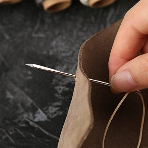 Комплет за алатки за занаетчиски кожни занаети со восочен конец за рачно зашилување алатка за зашивање на алатка за рачно изработен кожен