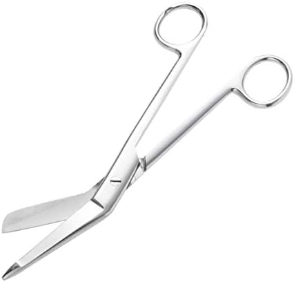 Doitool 18 см завој ножици сребрена траума стрии за медицински сестри, стискави ножици ножици од не'рѓосувачки челик газа за завој