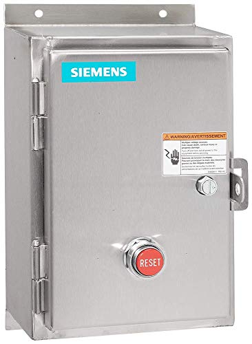 Siemens 14EUE32WF Heavy Duty Motor Starter, Solid State Overload, Auto/Manual Reset, Open Type, NEMA 4/4X Stainless Steel Watertight Enclosure,