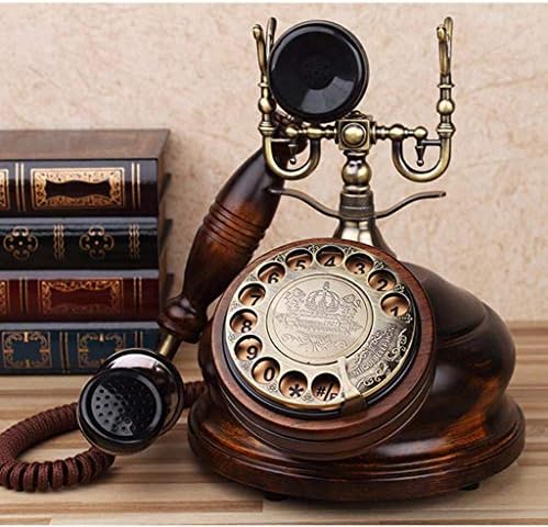 Qdid Vintage телефон, ретро антички стил на ротационо биро за биро за декор за домашни канцеларии