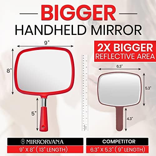 Mirrorvana Sparkly Red Large и Comfy Harrir Helrir со рачка и X-LARGE MICHIP MIRROR VANity Mirror пакет