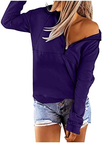 Падот на џемпери за жени 2022 година Halенски половина поштеда на преголема маичка со долги ракави лабава лабава пулвер врвови