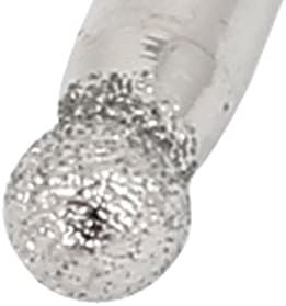 Аексит 30 парчиња меленици 3мм дијамантски топка топка монтирана точка точка на агол на тон мелери од 45мм должина