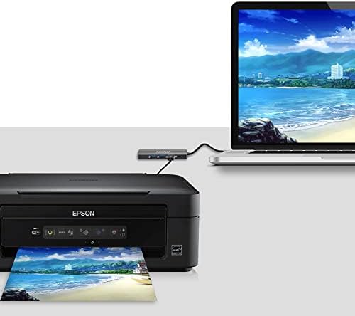 Akhara USB C Hub to HDMI адаптер за Mac, USB C dongle HDMI за MacBook Pro/Air, USB C лаптопи Докинг станица Мултипорт адаптер со 3 USB порти и порта за полнење PD, за XPS, површина и повеќе