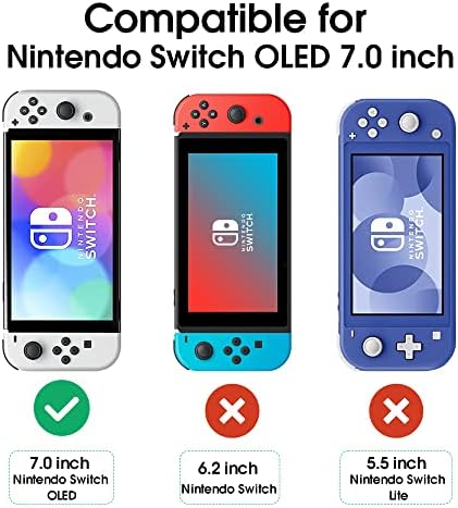 ARAE [2 PACK] Заштитник на екранот за Nintendo Switch OLED Model 2021, HD температурна стакло, анти -гребнатини компатибилни со Nintendo Switch OLED 2021, 7 инчи