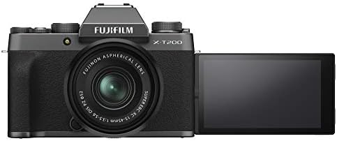 Fujifilm X-T200 Огледало Дигитална Камера w/XC15 - 45mm Комплет-Темно Сребро