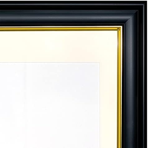 万丈 vanjoh 106479 Портрет рамка, златна жица, 8 големина, 4 исечени, повеќенаменски, 11,4 x 15,0 инчи, вклучена бела презентација, површински