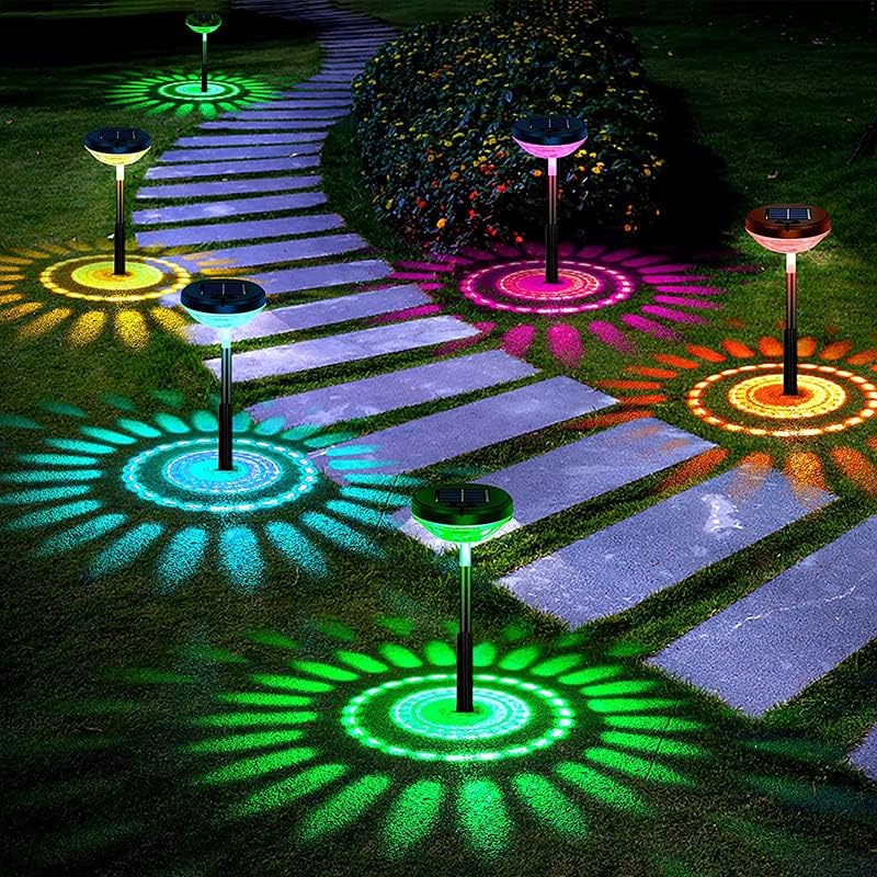 Градина отворено соларни LED светла мулти-бои осветлување соларна патека тревник светло Божиќна градина Декоративен пејзаж