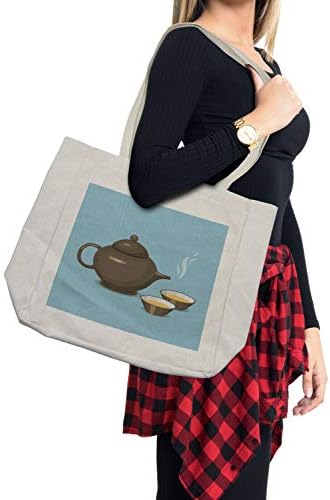 Торба за купување чај од Амбесон, котел со чаши пијалоци за време на вежбање со утрински пијалоци, еколошки торба за еднократна употреба за намирници плажа и повеќе