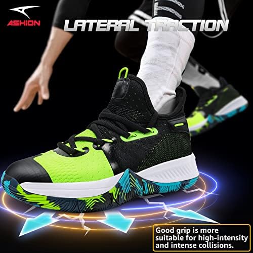 Кошарка за кошарка на Ешион Менс лесни патики за дишење анти -лизгачки чевли за трчање одење