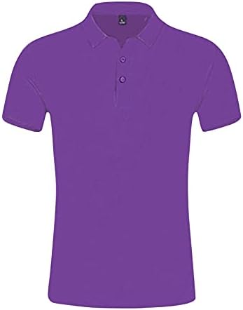 Класични поло маици за мажи обични деловни поло маици лето влага за лоцирање основни памучни спортови за голф Поло врвови виолетова