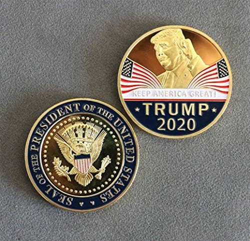 5 Парчиња Доналд Трамп 2020 Позлатени Монети, Претседател Комеморативен Предизвик Монета Со Случај И Штанд