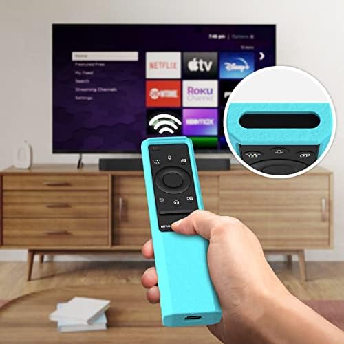 Sikai Silicone Cover за Samsung Solarcell Remote TM2180E, ChockProof Protecitve Case за Samsung 2021 Solarcell Smart TV One Remote, Soft Silicone, Anit-Lost, со Lanyard