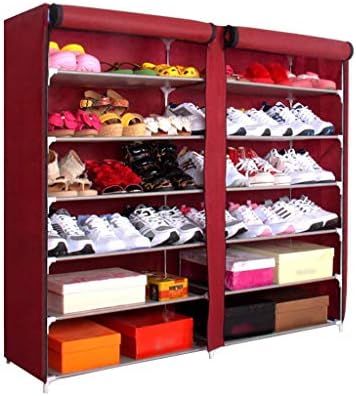 KMMK плакарот за влез во ходникот 7-слој за чевли за чевли за 45 пара чевли, DIY собрана решетка за складирање на чевли, без алатки, организатор
