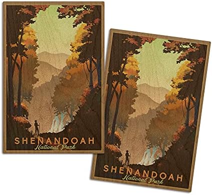 Националниот Парк Шенандоа, Водопади, Литографија Бреза Дрво Ѕид Знак