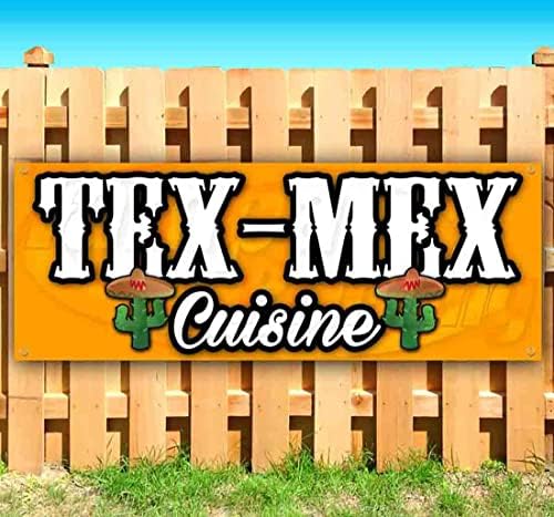 Банер за кујна Tex-Mex 13 Mas | Не-ткаенини | Тешка винил еднострана со метални громови