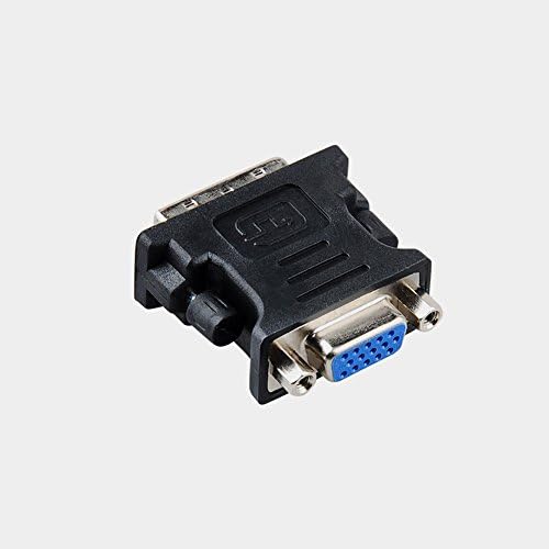 DVI до VGA конектор, Cooso DVI 24+5 машки до VGA Femaleенски конектор, дигитален конектор со двојна врска 2 пакет црна