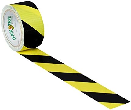 Патка бренд 283972 печатена лента за канали, единечна ролна, црна/жолта лента