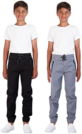Тони Хок Момчиња 2-Пакет Твил Џогер Панталони со Патент Џебови Се Повлече На Панталони За Деца