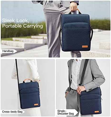 Даданизам 9-11 инчен таблет торба за торбички за носење за iPad 9-ти/8-ми/7-ми генерал 10,2, iPad Air 5/4 10.9, iPad 10-ти генерал 10.9, iPad Pro 11, Galaxy Tab A8/S8/S6 Lite, со лента за рамо и рачка и рачка